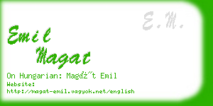 emil magat business card